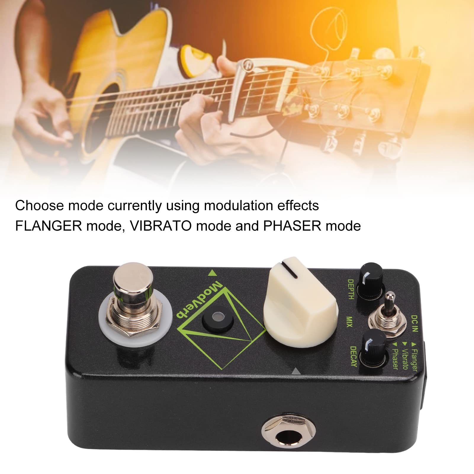 Amazon | モジュレーションリバーブペダル、メタルシングルブロック